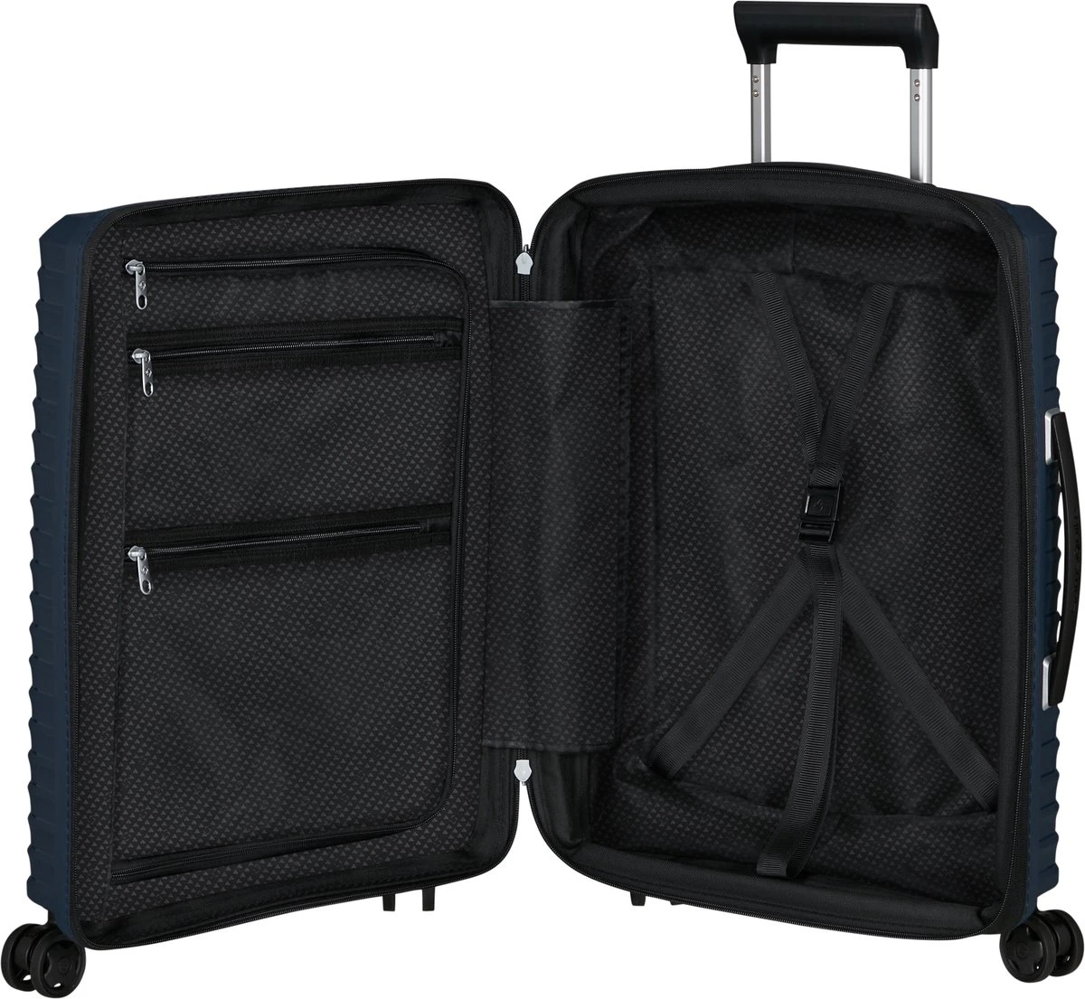 Samsonite Reiskoffer - Upscape Spinner 4 Wiel 55/20 Uitbreidbaar (Handbagage) Blue Nights 6 Samsonite Reiskoffer - Upscape Spinner 4 Wiel 55/20 Uitbreidbaar (Handbagage) Blue Nights - Afbeelding 4