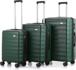 Koffer Winkel 19 **ACTIE** NDK Swiss - Kofferset - 3 Delig - 4 Wielen - Groen