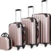 Monzana Hardcase Kofferset 4 Delig - Baseline Beautycase/M/L/XL - Rosé 2 Monzana Hardcase Kofferset 4 Delig - Baseline Beautycase/M/L/XL - Rosé -Koffer Winkel 1200x1110 2