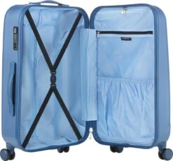 CarryOn Skyhopper Handbagage En Beautycase - 55cm TSA Trolley En Make-up Koffer - Blauw -Koffer Winkel 1200x1112