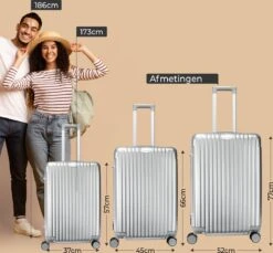 Royal Swiss - Reis Koffer - 76cm - Cijferslot- Lichtgewicht Koffer - 4 Wielen - Silver -Koffer Winkel 1200x1114 39