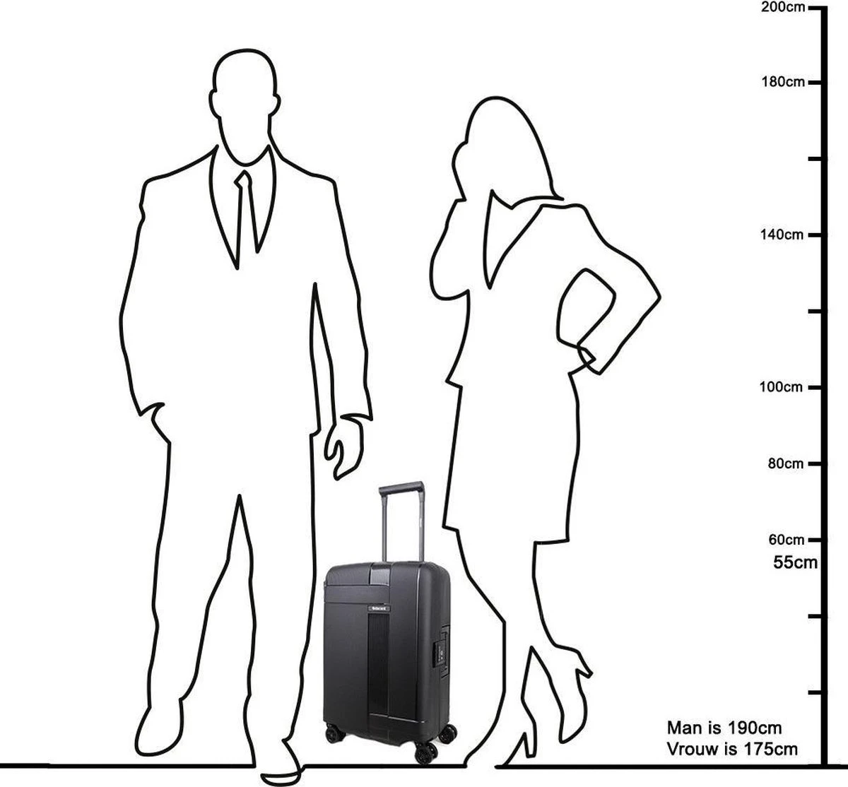 Decent Transit Handbagage Koffer - 55 Cm - Zwart 19 Decent Transit Handbagage Koffer - 55 Cm - Zwart - Afbeelding 17