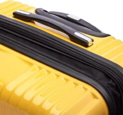 Tesla PC - Reiskoffer - 65 Cm - 4 Wielen - Geel -Koffer Winkel 1200x1124 3