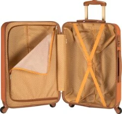 Princess Traveller Trendy Dots - Reiskoffer - Terra - M - 66cm -Koffer Winkel 1200x1126 1