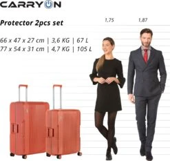 CarryOn Protector Luxe Kofferset - TSA Trolleyset M+L Formaat Met Kliksloten - Terra -Koffer Winkel 1200x1130 11