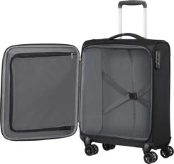 American Tourister Reiskoffer - Crosstrack Spinner 55/20 Tsa (Handbagage) Black/Grey -Koffer Winkel 1200x1136 1