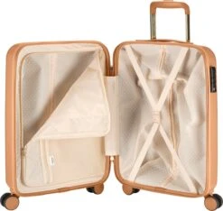 Princess Traveller Harlem - Handbaggage Koffer - Recycled PET - Camel - S (55cm) -Koffer Winkel 1200x1138 1