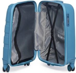 ©TROLLEYZ - Paris No.5 - Trolley - 55cm Met TSA Slot - Dubbele Wielen - 360° Spinners - 100% Polypropyleen - Handbagage Koffer In Ice Blue -Koffer Winkel 1200x1147