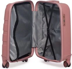 ©TROLLEYZ - Paris No.5 - Trolley - 55cm Met TSA Slot - Dubbele Wielen - 360° Spinners - 100% Polypropyleen - Handbagage Koffer In Rose Blush -Koffer Winkel 1200x1150 3