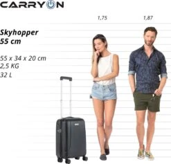 CarryOn Skyhopper Handbagage En Beautycase - 55cm TSA Trolley En Make-up Koffer - Zwart 19 CarryOn Skyhopper Handbagage En Beautycase - 55cm TSA Trolley En Make-up Koffer - Zwart -Koffer Winkel 1200x1153 2