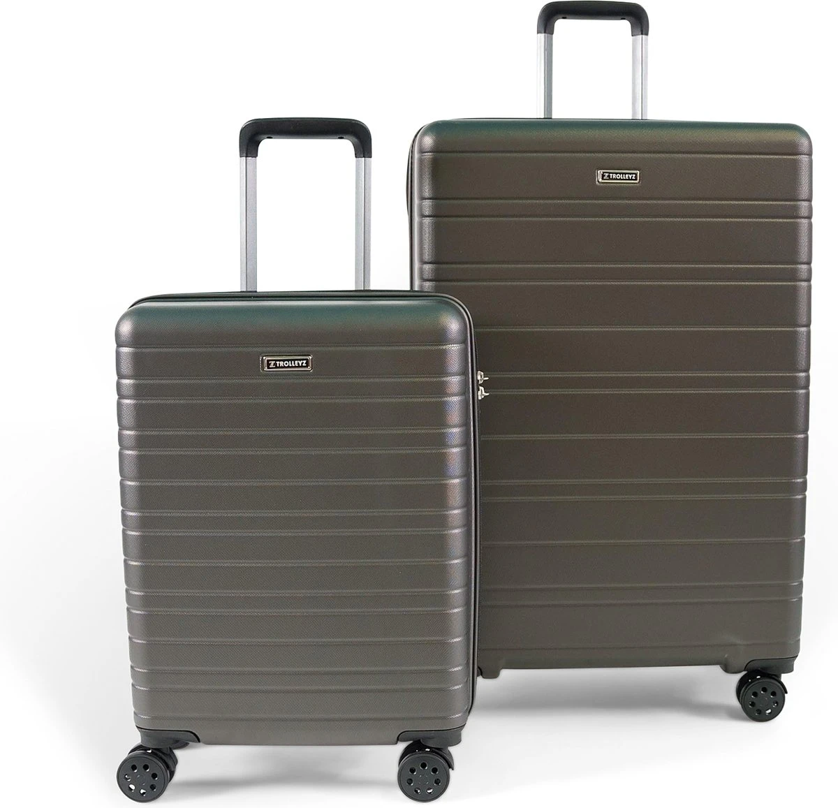 ©TROLLEYZ - Amsterdam No.9 - Kofferset 2 Delig - 55cm+78cm Met TSA Slot - Dubbele Wielen - 360° Spinners - 100% ABS - Reiskoffers In Cloudy Grey 8 ©TROLLEYZ - Amsterdam No.9 - Kofferset 2 Delig - 55cm+78cm Met TSA Slot - Dubbele Wielen - 360° Spinners - 100% ABS - Reiskoffers In Cloudy Grey - Afbeelding 6