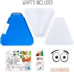 Trunki: TEEBEE Terrance Blauw - Kids Travel Toy Box, Bevat Een Leuk Activiteitenboekje, Kleurpotloden En Stickers, In Doos 15,5x18x18cm, 3+ -Koffer Winkel 1200x1157 2