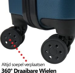 CabinMax Handbagage Koffer - Trolley 35L - Harde Reiskoffer - 55x35x20cm - Groot Capaciteit - Endless Sea 17 CabinMax Handbagage Koffer - Trolley 35L - Harde Reiskoffer - 55x35x20cm - Groot Capaciteit - Endless Sea -Koffer Winkel 1200x1166