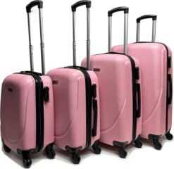 Castillo Travelerz 4 Delige ABS Kofferset - Roze
