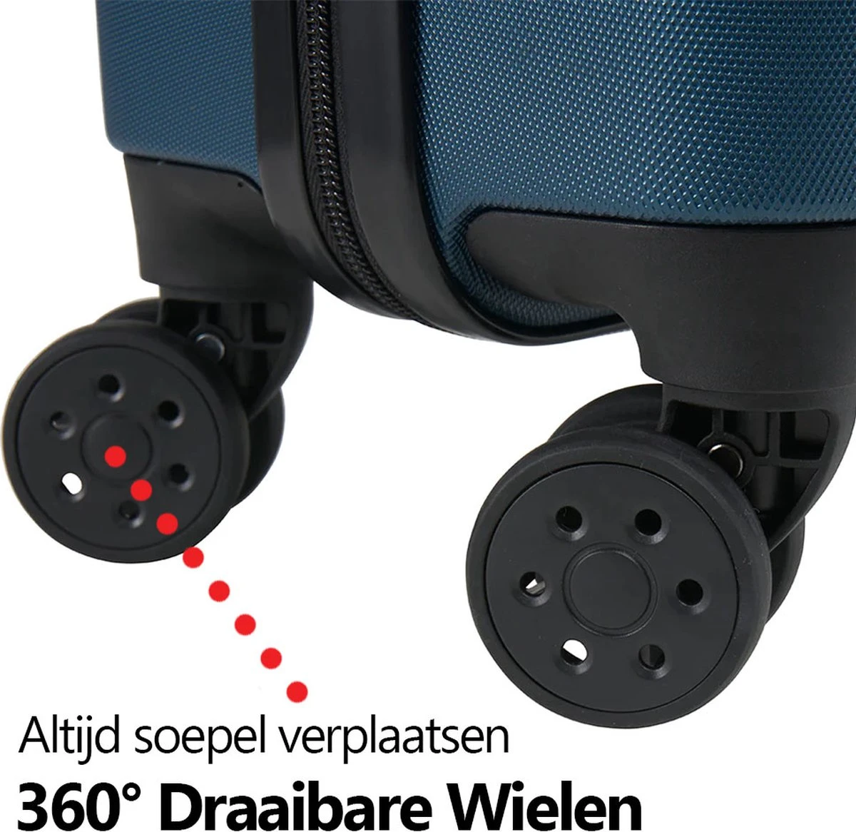 CabinMax Handbagage Koffer - Trolley 35L - Harde Reiskoffer - 55x35x20cm - Groot Capaciteit - Endless Sea 9 CabinMax Handbagage Koffer - Trolley 35L - Harde Reiskoffer - 55x35x20cm - Groot Capaciteit - Endless Sea - Afbeelding 7