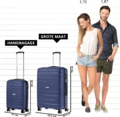 TravelZ Big Bars Kofferset - Trolleyset TSA 2-delig - Handbagage En Groot - Blauw 13 TravelZ Big Bars Kofferset - Trolleyset TSA 2-delig - Handbagage En Groot - Blauw -Koffer Winkel 1200x1169 33