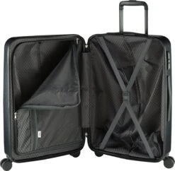 Princess Traveller Harlem - Reiskoffer - Zwart - RPET - M - 65cm -Koffer Winkel 1200x1174 3