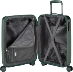 Princess Traveller Harlem - Handbaggage Koffer - Groen - S - 55cm -Koffer Winkel 1200x1180 1