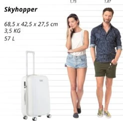 CarryOn Skyhopper Reiskoffer - 68.5cm TSA Trolley Met OKOBAN - Wit -Koffer Winkel 1200x1180 14