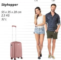 CarryOn Skyhopper Handbagage Koffer 55cm – TSA Trolley - Old Pink 13 CarryOn Skyhopper Handbagage Koffer 55cm – TSA Trolley - Old Pink -Koffer Winkel 1200x1180 4