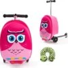 Handbagage Kinderen | Tas Meisje | Roze Uil | Koffer Handbagage | Kinder Koffer Meisjes | Step Meisje | Trolley Kinderen - 50 Kilo - 5 Tot 9 Jaar | Bouncy Box 40x20x25 Cm Incl. Nekkussen Vliegtuig -Koffer Winkel 1200x1186 1