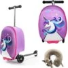 Kinderstep | Reiskoffer Met Wielen - FDBW - Koffer Kinderen | Paarse Eenhoorn | Step Met 3 Wielen - Bouncy Box 50 Kilo 40x20x25 Cm + Nekkussen Vliegtuig -Koffer Winkel 1200x1190 2