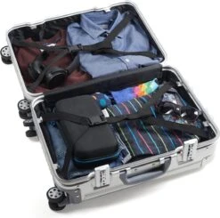 Aluminium Handbagage Koffer Mozzel Darrow - Reiskoffer Met Wielen - 51cm - Harde Koffer - Zilver -Koffer Winkel 1200x1190 5