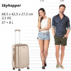 CarryOn Skyhopper Reiskoffer – 68.5cm TSA Trolley Met Expander En OKOBAN - Champagne -Koffer Winkel 1200x1194 7