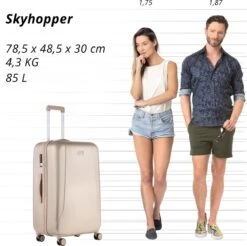 CarryOn Skyhopper Reiskoffer - 78cm TSA Trolley Met OKOBAN - Dubbele Wielen - Champagne -Koffer Winkel 1200x1196 5