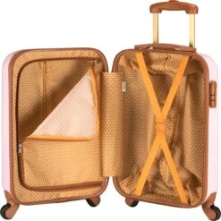 Princess Traveller Trendy Dots - Handbagage Koffer - Roze - S - 55cm -Koffer Winkel 1200x1198 3