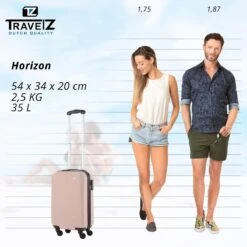 TravelZ Horizon Handbagagekoffer - 54cm Handbagage Trolley Met Gevoerde Binnenkant - Champagne 15 TravelZ Horizon Handbagagekoffer - 54cm Handbagage Trolley Met Gevoerde Binnenkant - Champagne -Koffer Winkel 1200x1199 10