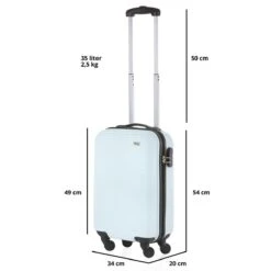 TravelZ Horizon Handbagagekoffer - 54cm Handbagage Trolley Met Gevoerde Binnenkant - Baby Blauw -Koffer Winkel 1200x1200 1091