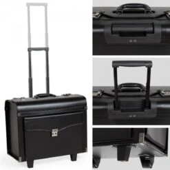 Tectake Business - Pilotenkoffer - 43 Cm - Zwart -Koffer Winkel 1200x1200 1128