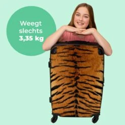 NoBoringSuitcases.com® Koffer Groot - Tijger - Wilde Dieren - Tijgerprint - Design - Trolley Koffer Met TSA-slot - Met Wielen - 90 Liter - Reiskoffer - 66 Cm -Koffer Winkel 1200x1200 1202