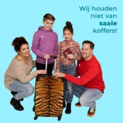 NoBoringSuitcases.com® Koffer Groot - Tijger - Wilde Dieren - Tijgerprint - Design - Trolley Koffer Met TSA-slot - Met Wielen - 90 Liter - Reiskoffer - 66 Cm -Koffer Winkel 1200x1200 1205