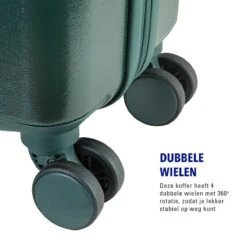 Princess Traveller Harlem - Reiskoffer - Groen - L - 76cm -Koffer Winkel 1200x1200 1211