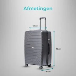Legage Koffer - Reiskoffer - Trolley - Inclusief Uitzetlaag - Zwart - Maat L - 28 Inch -Koffer Winkel 1200x1200 1224