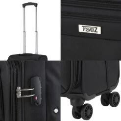 Travelz Softspinner TSA Reiskoffer 67cm - Zachte Reiskoffer Met Expander - Zwart 13 Travelz Softspinner TSA Reiskoffer 67cm - Zachte Reiskoffer Met Expander - Zwart -Koffer Winkel 1200x1200 1307