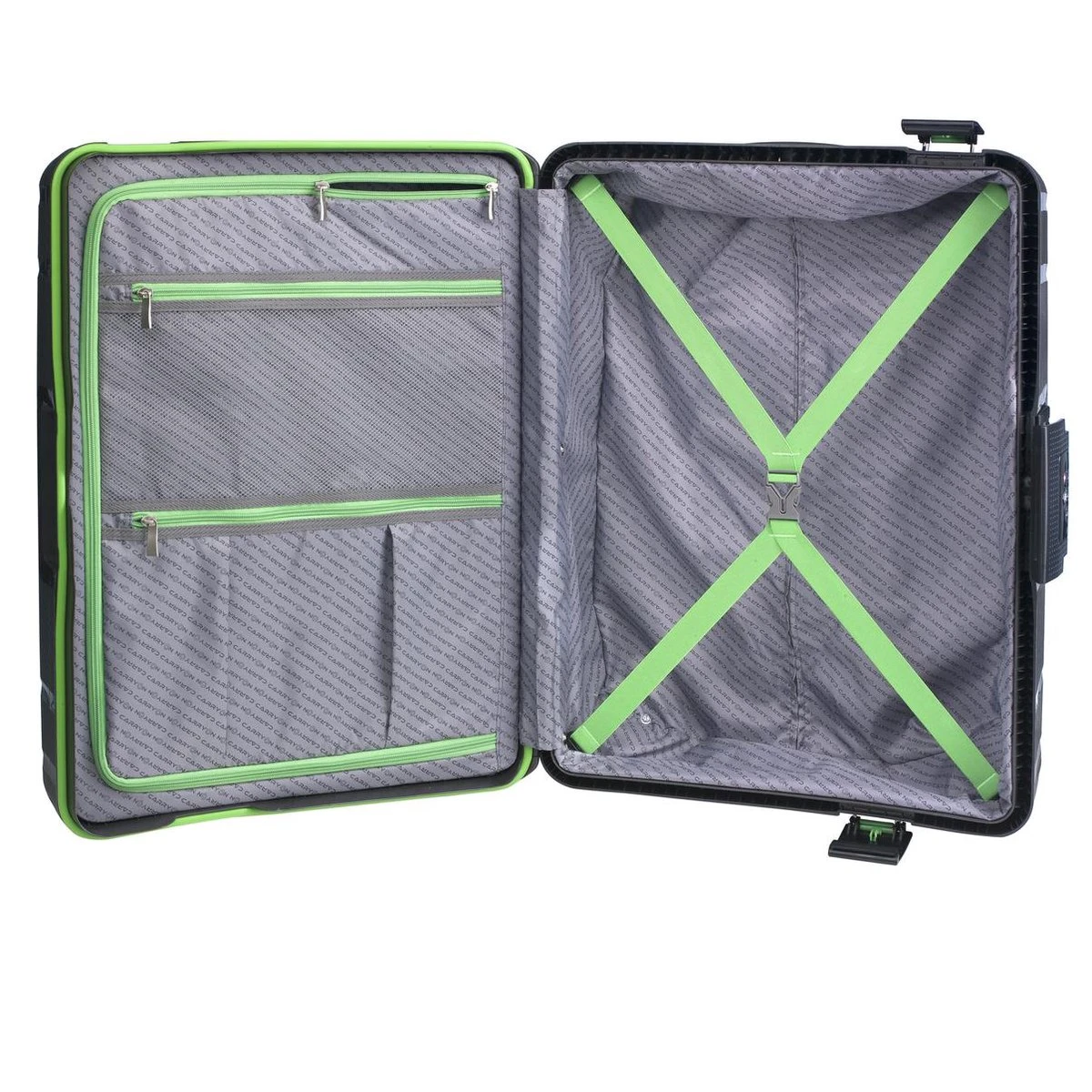 CarryOn Steward TSA Reiskoffer - 65cm Trolley Met Kliksloten - Dubbele Wielen - Donkergrijs 6 CarryOn Steward TSA Reiskoffer - 65cm Trolley Met Kliksloten - Dubbele Wielen - Donkergrijs - Afbeelding 4