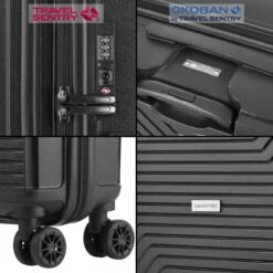 CarryOn Transport TSA Reiskoffer - Trolley 67cm Met Expander - OKOBAN - YKK Ritsen - Dubbele Wielen - Zwart -Koffer Winkel 1200x1200 1486