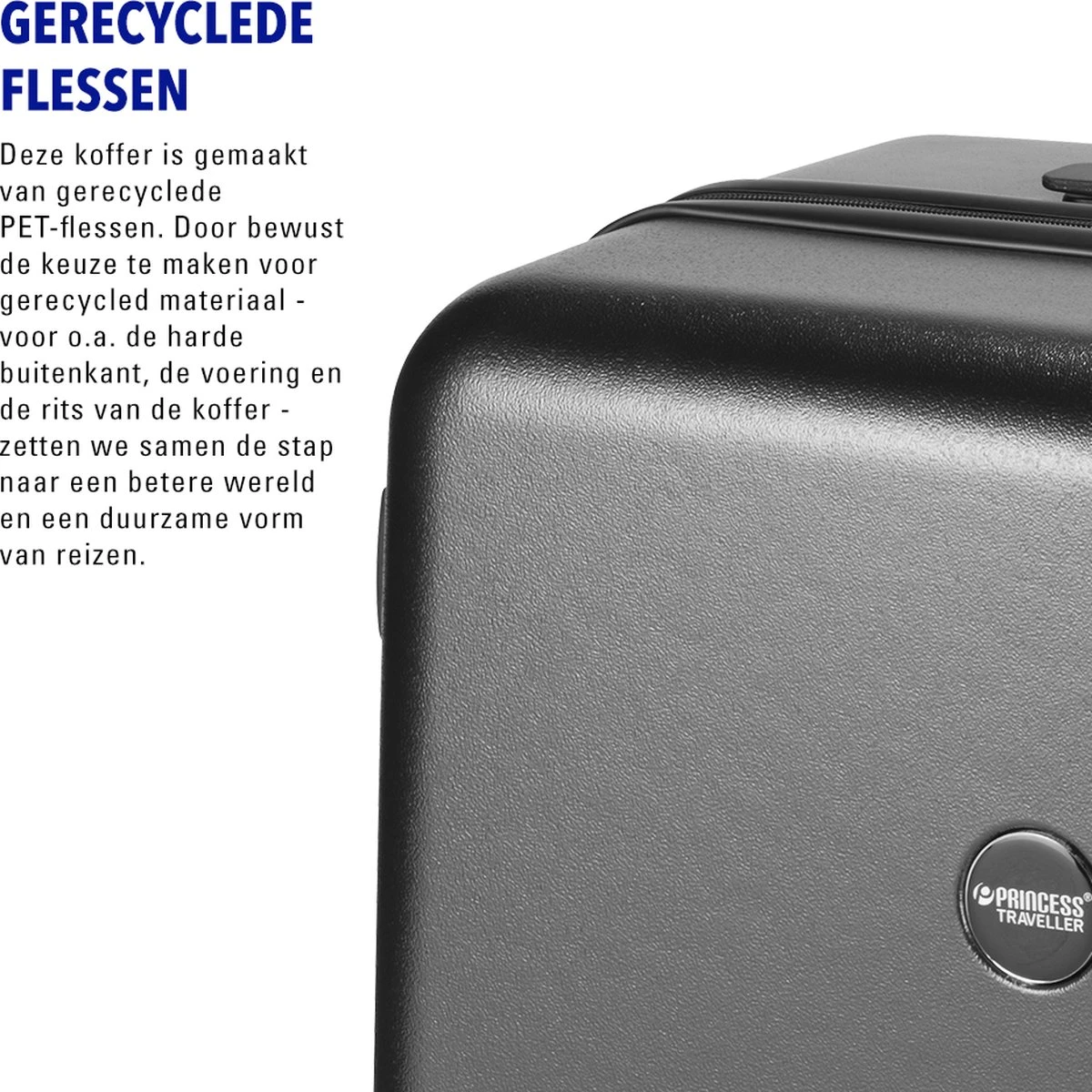 Princess Traveller Harlem - Reiskoffer - Zwart - L - 76cm 7 Princess Traveller Harlem - Reiskoffer - Zwart - L - 76cm - Afbeelding 5