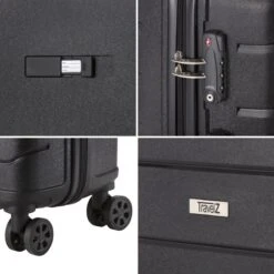 TravelZ Big Bars Reiskoffer 78 Cm Met Dubbele Wielen - Trolley Koffer Met TSA-slot - Zwart -Koffer Winkel 1200x1200 1523