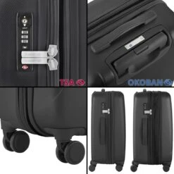CarryOn Skyhopper Reiskoffer - 68.5cm TSA Trolley Met Expander En OKOBAN - Zwart -Koffer Winkel 1200x1200 1539
