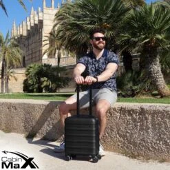 CabinMax Handbagage Koffer - Trolley 30L - Harde Reiskoffer - 45x36x20cm - Lichtgewicht - Groot Capaciteit - Zwart -Koffer Winkel 1200x1200 162