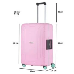 CarryOn Steward TSA Reiskoffer - 65cm Trolley Met Kliksloten - Dubbele Wielen - Roze -Koffer Winkel 1200x1200 1632