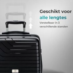 Legage Koffer - Reiskoffer - Trolley - Inclusief Uitzetlaag - Zwart - Maat M - 24 Inch -Koffer Winkel 1200x1200 1664