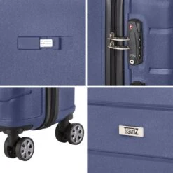 TravelZ Big Bars Reiskoffer 68 Cm Met Dubbele Wielen - Trolley Koffer Met TSA-slot - Blauw -Koffer Winkel 1200x1200 1689