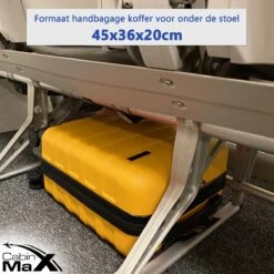 CabinMax Handbagage Koffer - Trolley 30L - Harde Reiskoffer - 45x36x20cm - Lichtgewicht - Groot Capaciteit - Geel -Koffer Winkel 1200x1200 171