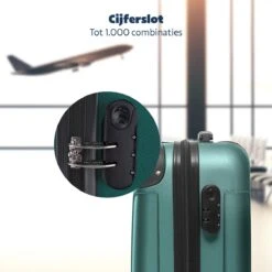 TRVLMORE Koffer - Handbagage - 54x36x20cm - 38L - Donkergroen -Koffer Winkel 1200x1200 178