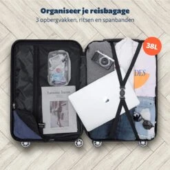 TRVLMORE Koffer - Handbagage - 54x36x20cm - 38L - Donkergroen -Koffer Winkel 1200x1200 179